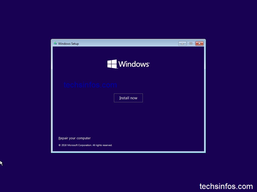 Install windows 10 for free